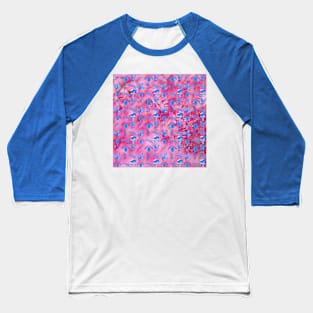 Leaves and flowers pattern Baseball T-Shirt